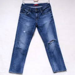 レッドカード ダメージデニムパンツ 26インチ 64505P (Anniversary 20th crop） 洗える /250730019