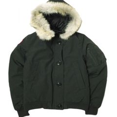 新品 CANADA GOOSE カナダグース カナダ製 LABRADOR BOMBER ラブラドール ボンバー 7967JL S BLACK 定価202,400円 ファー付き ダウンジャケット アウター g22165