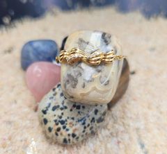 K18YG リボンブレスレット 0.10ct 4.84g 18cm