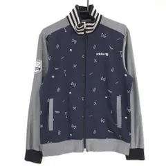 アディダス ブルゾン ネイビー×杢ネイビー 前身頃総柄  メンズ L/G ゴルフウェア adidas