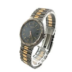 LONGINES ロンジン Conquest コンクエスト SS/QZ チタニウム グレー文字盤 メンズ腕時計 稼動品【OE-838】