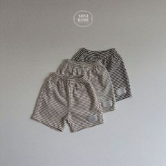 ＜韓国子ども服＞【minirobe】Joy stripe pants 半ズボン Sサイズ/ 70-80cm