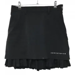 【美品】ニューバランスゴルフ スカート 黒 裾プリーツ ウエスト一部ゴム レディース 1(M) ゴルフウェア 2023年モデル New Balance