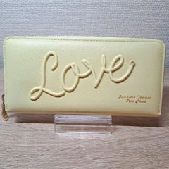 未使用　サマンサタバサプチチョイス　長財布　ラウンドファスナー　ラウンドジップ　黄色　金運　パステルイエロー　イエロー　ストーン　Love ロゴ