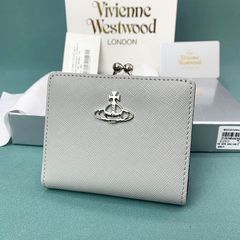 新品 Vivienne Westwood ヴィヴィアンウエストウッド カード入れ　小銭入れ　折りたたみ財布 二つ折り財布 がま口 財布 三つ折り ウォレット 金入れ 43631 グレー