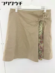 ◇ Ray BEAMS レイビームス 切替 膝丈 台形 スカート サイズ1 ベージュ レディース  【中古】 【1110210004558】