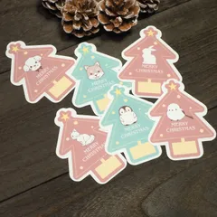 クリスマス ミニカード ツリー 2色セット　絵柄選択可