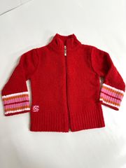 【新品未使用】 Kashwere カシウェア ベビー服 ジャケット 赤ちゃん 子供用 ふわふわ 無地  JG-05-165-00-03 Solid Baby Hooded Jacket Red 2-3歳