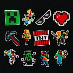 マインクラフト マイクラ 刺繍アイロンワッペン 12枚セット