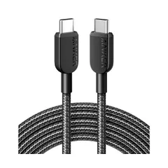 （まとめ） アンカージャパン ANKER 310 高耐久ナイロン USB-C＆USB-Cケーブル 3.0m ブラック A81E7011 1本 【×2セット】