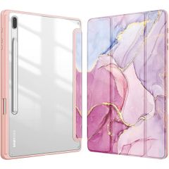 【新着商品】Galaxy Tab A9 Plus ケース 透明 Tab A9+カバークリア バックカバー S Pen 収納 三つ折スタンド オートスリープ機能 おしゃれ 手帳型軽量 薄型 ギャラクシー Tab A9 Plus 用 11インチ 保護ケース 耐衝撃