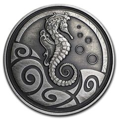 ニウエ2019年 $2ドル純銀貨】タクタイマ亀銀貨 1オンス クリアケ―ス