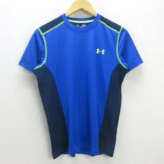 G■アンダーアーマー/UNDER ARMOUR ドライTシャツ/スポーツウェア【SM】青/men's/64【中古】■