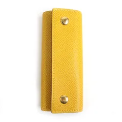 極美品□HERMES/エルメス エチュイクレ4 セリエボタン ゴールド金具 トリヨンレザー 4連キーケース イエロー フランス製 箱付き 〇Z刻印のサムネイル