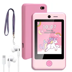 【新着商品】幼児用おもちゃ MP4ゲーム機 電子 携帯電話 漫画 アニメーション タッチスクリーン 画面 子供 男の子 キッド カメラ付き 女の子 STEM 学習 3.8インチタッチパネル搭載の子供向けスマートフォン 楽しいゲーム キッズフォン MP3 音楽プ