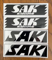 ラジエター  昭和アルミニウム SAK 新旧ロゴ カッティングステッカー 黒色4枚 NSR VFR RVF VTR