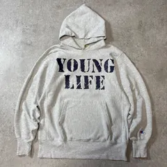 チャンピオン　リバースウィーブ ヤングライフ　希少柄　XL POST JUNK / 80's CHAMPION “YOUNG LIFE” Reverse Weave Made In