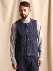 美品・試着のみ】Schott ヒッコリーワークベスト Lサイズ ブラック