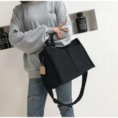 レディース トートバッグ 2WAY キャンバス生地 ショルダー 斜め掛け レディースハンドバッグビジネスバッグ レディース a4 大容量 軽量バッグ 通勤通学男女兼用