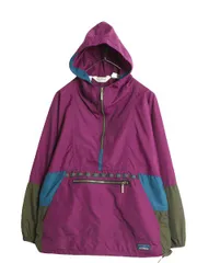 【お得なクーポン配布中!】 90s USA製 エルエルビーン ナイロン アノラック パーカー ジャケット レディース M オールド LLBEAN ブルゾン ハーフジップ プルオーバー