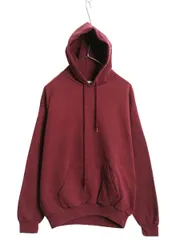 【お得なクーポン配布中!】 90s USA製 リー 無地 スウェット フード パーカー メンズ レディース L オールド プルオーバー トレーナー ブランク シンプル バーガンディ