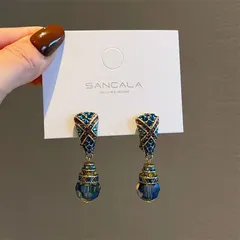 イヤリング クリップイヤリング 中世風 人工ダイヤモンド ヴィンテージ 気品 優雅XuA2337