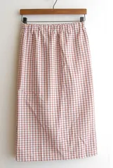 ギンガムチェック　ペンシルスカート　(LUNALUNA) 　☆2色セット