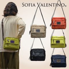 【軽量ショルダーバッグ】ソフィアバレンティノ SOFIA VALENTINO レディース 斜めがけ 小さめ 撥水 ポケット充実 旅行 買い物 外出に便利 コンパクト設計 2層構造 49F2-00