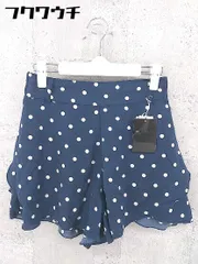 ◇ ●未使用● ◎ CROON A SONG タグ付 ドット 水玉 ショート パンツ サイズF ネイビー アイボリー レディース 【中古】 【1002802405761】のサムネイル