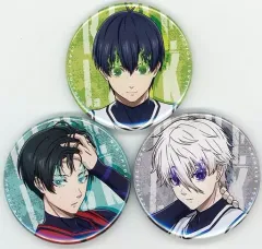 【中古】バッジ・ピンズ [単品] 潔世一＆凪誠士郎＆糸師凛 描き下ろしイラスト使用缶バッジ3個セット 「Blu-ray ブルーロック 特装限定版」 アニメイト全巻購入特典