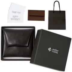 atelier CODEL atelierCODEL コインケース 小銭入れ メンズ 誕生日プレゼント 男性 手渡しで想いが伝わる ギフトセット 化粧箱 メッセージカード 紙袋 付き(ブラック)