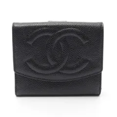 シャネル CHANEL Wホック財布 ココマーク A13496 ブラック レザー ココマーク Wホック財布 レディース Used Aのサムネイル