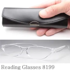 新品 軽い 丈夫 老眼鏡 おしゃれ クリアー 透明レンズ 軽量 オーバル型 丸形 スリム ケース付き プラスチック シニアグラス 女性 コンパクト リーディンググラス +1.0 +1.5 +2.0 +2.5 +3.0 +3.5 FV 合皮 くろ色ケース付き