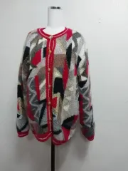 ジェフェン PIRT VILA 裏地付き カラフルな配色 スウェットシャツカーディガン ゴールドバートン フリー