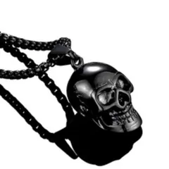 【NB35】ネックレス　メンズ　ゴールド　シルバー　ブラック　黒　骸骨　スカル　ドクロ　アクセサリー　ファッション　お洒落
