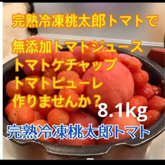 コクがすごい！完熟桃太郎トマトでピューレ作りませんか？冷凍8.1kg