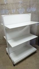 中古 什器 中古什器 ゴンドラ什器   両面 システム什器 ゴンドラ什器  コンビニ 陳列 ディスプレイ キャスター  什器デポ コクヨ タテヤアドバンス タテヤマ アイリス 中日 中日販売 ストアエキスプレス 友屋 棚板 フック
