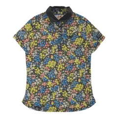 サイズ：0 MASTER BUNNY EDITION マスターバニーエディション  半袖ポロシャツ　LIBERTY 花柄 イエロー系 [240101298245]# ゴルフウェア レディース ストスト