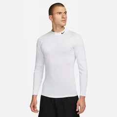 ナイキ インナーシャツ 長袖 メンズ NIKE ナイキ プロ Dri-FIT モックネック 吸汗速乾 トレーニング ランニング スポーツウェア 白 ホワイト  男性 トップス/FB7909-100