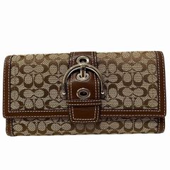 コーチ　COACH　ミニシグネチャー　ブラウン　三つ折り財布　ユニセックス
