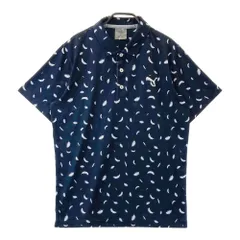 サイズ：M PUMA GOLF プーマゴルフ  半袖ポロシャツ  ネイビー系 [240101450237] ゴルフウェア メンズ ストスト