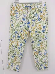 ◇ UNITED ARROWS ユナイテッドアローズ 花柄 デパート パンツ サイズ34 ホワイト マルチ レディース  【中古】 【1203230003783】