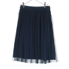 Banana Republic バナナリパブリック ミディ丈 プリーツスカート XS ネイビー レディース 古着