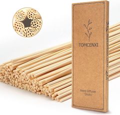 T&C リードディフューザースティック 120本 10インチ 天然ラタンウッドスティック ディフューザー詰め替え アロマ
