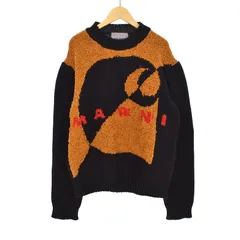 マルニ MARNI カーハート CARHARTT WIP 22AW JUMPER IN BLACK WOOL AND SILK WITH LOGO ニット セーター ウール 46 黒 ブラック GCMG0253Q1のサムネイル