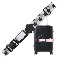 【特価セール】旅行グッズ マリークワント マリークワント 旅行用品 ワンタッチ マリークヮント トランクベルト | スーツケースベルト (ブラック) QUANT MARY