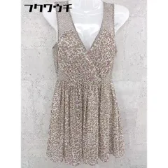 ◇ AX ARMANI EXCHANGE 豹柄 レオパード ノースリーブ 膝丈 ワンピース サイズ0 ベージュ系 レディース 【中古】 【1002802025389】のサムネイル