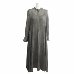 エブールebure新品トップカラーコーデュロイバンドカラーフレアワンピース美品 トップカラーコーデュロイワンピース | ebure (Women)/エブール