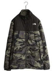 【お得なクーポン配布中!】 US企画 ノースフェイス リバーシブル ジャケット ボーイズ XL メンズ M 程/ 古着 The North Face ボア パイル フリース 中綿 迷彩 ナイロン