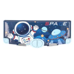 ☆ ブルー×スペース ☆ ペンケース 多機能 筆箱 多機能 小学生 ペンケース 筆入れ ふでいれ ペン入れ 女の子 男の子 片面 鉛筆削り付き ハサミ 箱型 小学校 入学準備 新入学 進級 かわいい 可愛い 文具 文房具 ステーショナリー 入学祝い